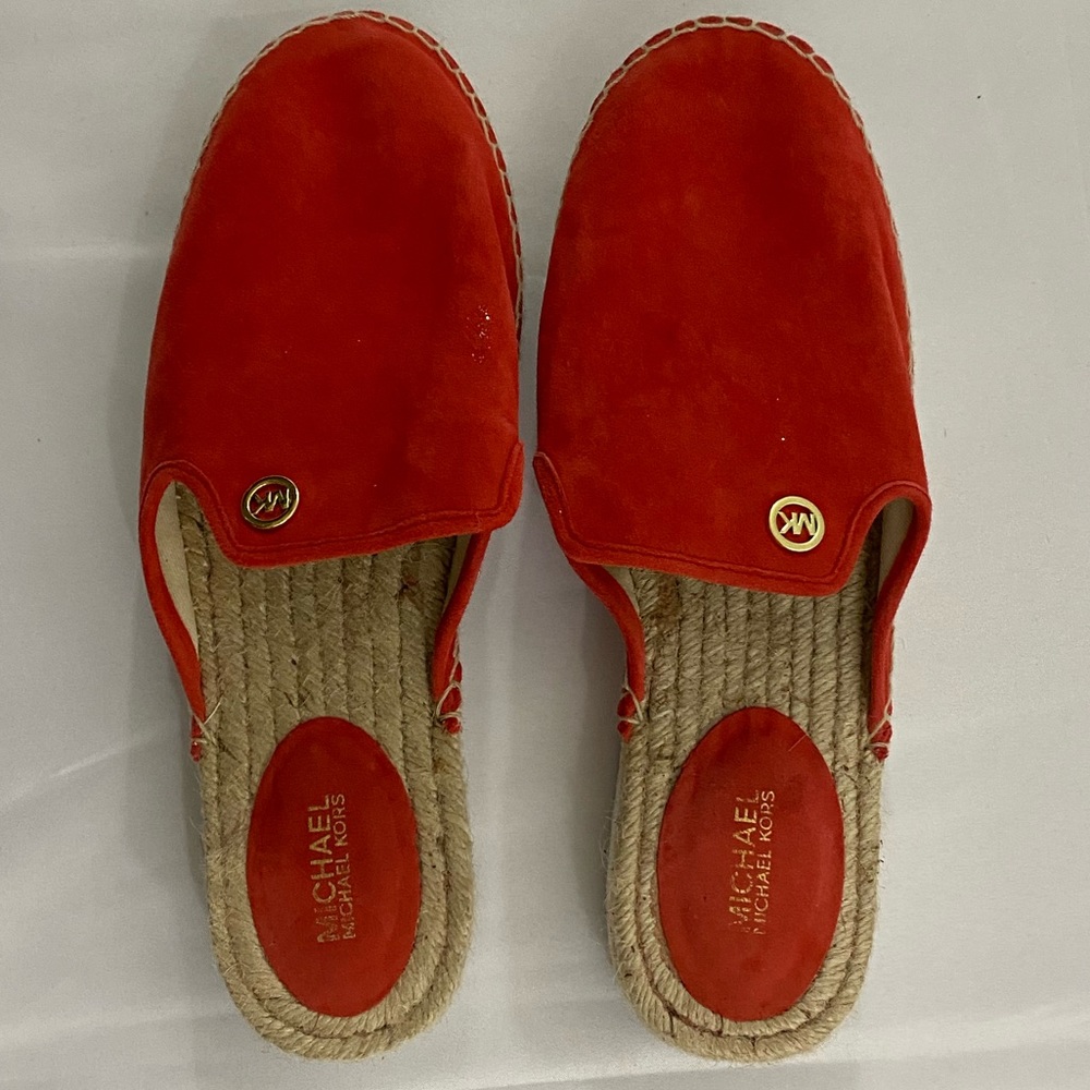 Michael Kors Orange Suede Mule